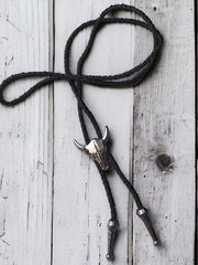 Load image into Gallery viewer, Bull Skull Bolo Tie
