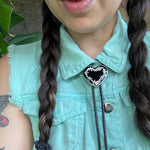 Load image into Gallery viewer, Barbed Wire Heart Bolo Tie
