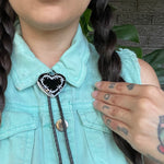 Load image into Gallery viewer, Barbed Wire Heart Bolo Tie
