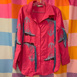 Load image into Gallery viewer, SOLD - Hot Pink Button Up with Metallic Blue Cowboy Boots

