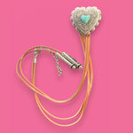 Load image into Gallery viewer, Turquoise Heart Bolo
