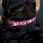 Load image into Gallery viewer, Pink Rhinestone Star Belt – Glitter Sparkle Western Glam

