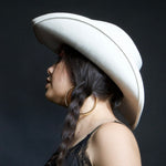 Load image into Gallery viewer, 🤍 White Cowgirl Hat with Turquoise Concho Band 🤍

