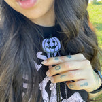 Load image into Gallery viewer, Jack O Lantern Bolo Tie - Lavender
