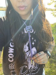 Load image into Gallery viewer, Jack O Lantern Bolo Tie - Lavender
