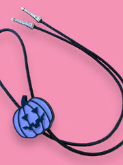 Load image into Gallery viewer, Jack O Lantern Bolo Tie - Lavender
