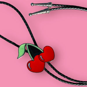 Heart Cherries Bolo Tie