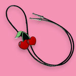 Load image into Gallery viewer, Heart Cherries Bolo Tie
