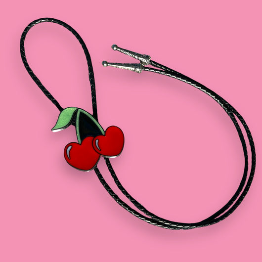 Heart Cherries Bolo Tie