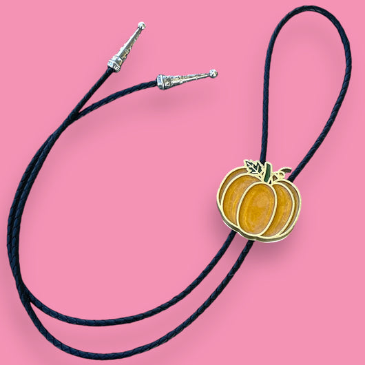 Fall Pumpkin Bolo Tie