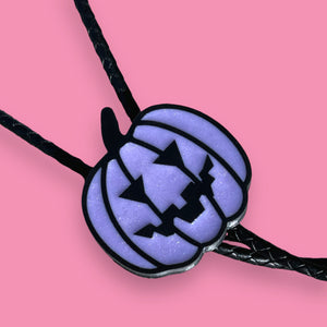 Jack O Lantern Bolo Tie - Lavender