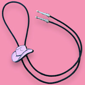 Light Pink Cowboy Hat Bolo Tie