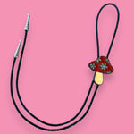 Load image into Gallery viewer, Flower Mushroom Bolo Tie
