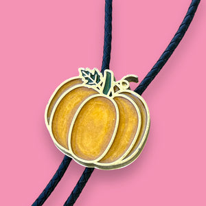 Fall Pumpkin Bolo Tie