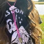 Load image into Gallery viewer, Light Pink Cowboy Hat Bolo Tie
