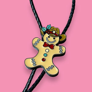 Cowboy Gingerbread Man Bolo Tie