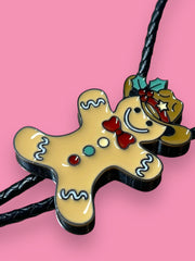 Load image into Gallery viewer, Cowboy Gingerbread Man Bolo Tie
