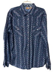 Load image into Gallery viewer, Ugly Shirt Skull &amp; Rose Western Pearl Snap – XL
