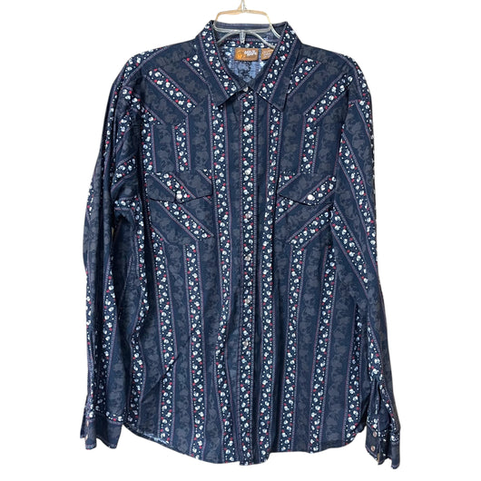 Ugly Shirt Skull & Rose Western Pearl Snap – XL