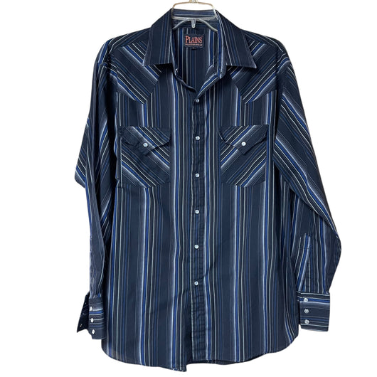 Plains Western Wear Pearl Snap Shirt – Size Large