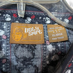 Load image into Gallery viewer, Ugly Shirt Skull &amp; Rose Western Pearl Snap – XL
