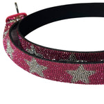 Load image into Gallery viewer, Pink Rhinestone Star Belt – Glitter Sparkle Western Glam
