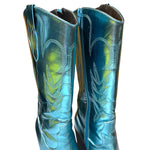 Load image into Gallery viewer, Women’s Metallic Teal Cowboy Boots – Size 6.5
