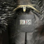Load image into Gallery viewer, Iron Fist XS Black Faux Fur Skeleton Jacket

