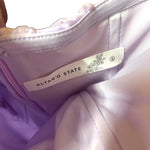 Load image into Gallery viewer, Altar’d State Strapless Lavender Party Dress – Shimmery Ruffle Bodice – Size Small

