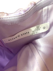Load image into Gallery viewer, Altar’d State Strapless Lavender Party Dress – Shimmery Ruffle Bodice – Size Small
