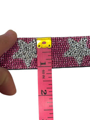 Load image into Gallery viewer, Pink Rhinestone Star Belt – Glitter Sparkle Western Glam
