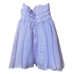 Load image into Gallery viewer, Altar’d State Strapless Lavender Party Dress – Shimmery Ruffle Bodice – Size Small
