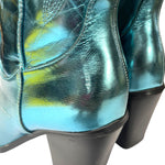 Load image into Gallery viewer, Women’s Metallic Teal Cowboy Boots – Size 6.5
