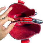 Load image into Gallery viewer, ✨ Rare Black &amp; Red Western Harness Rain Boots by Nomad – Size 7 – New Rubber Cowboy-Style Boots
