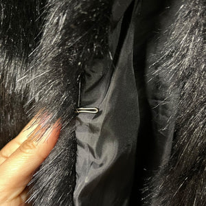 Iron Fist XS Black Faux Fur Skeleton Jacket