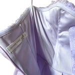 Load image into Gallery viewer, Altar’d State Strapless Lavender Party Dress – Shimmery Ruffle Bodice – Size Small
