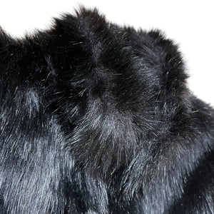 Iron Fist XS Black Faux Fur Skeleton Jacket