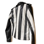 Load image into Gallery viewer, Killstar Black &amp; White Vegan Leather Moto Jacket – Size XS
