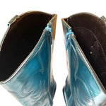 Load image into Gallery viewer, Women’s Metallic Teal Cowboy Boots – Size 6.5
