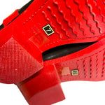 Load image into Gallery viewer, ✨ Rare Black &amp; Red Western Harness Rain Boots by Nomad – Size 7 – New Rubber Cowboy-Style Boots
