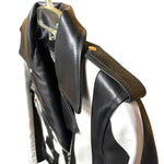 Load image into Gallery viewer, Killstar Black &amp; White Vegan Leather Moto Jacket – Size XS
