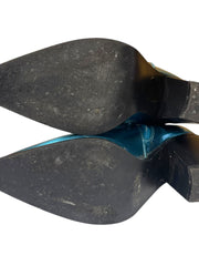 Load image into Gallery viewer, Women’s Metallic Teal Cowboy Boots – Size 6.5
