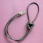 Load image into Gallery viewer, Barbed Wire Heart Bolo Tie
