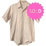 Load image into Gallery viewer, SOLD - Vintage Arrow Dover Peach Stripe Shirt – USA Made Retro Button-Up, Men’s Medium - Lisa Lassi
