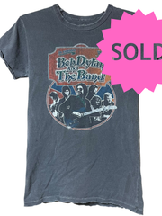 Load image into Gallery viewer, SOLD - Bob Dylan and The Band Concert Graphic T-Shirt Charcoal Gray Unisex S - Lisa Lassi