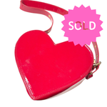 Load image into Gallery viewer, SOLD - Red Patent Leather Heart-Shaped Crossbody Purse - Lisa Lassi
