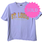 Load image into Gallery viewer, SOLD - 🔥 St. Louis Missouri Flame Graphic T-Shirt – Lavender Purple – Size Medium - Lisa Lassi
