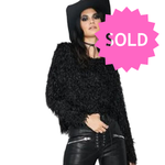 Load image into Gallery viewer, SOLD - 🖤 Black Shaggy Textured Cropped Sweater – Size S - Lisa Lassi
