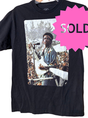 Load image into Gallery viewer, SOLD - Jimi Hendrix Authentic Tee – Woodstock Photo Graphic – Black T-Shirt (Size M) - Lisa Lassi