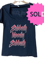 Load image into Gallery viewer, SOLD - Black Sabbath “Sabbath Bloody Sabbath” Tee – Women’s XL - Lisa Lassi